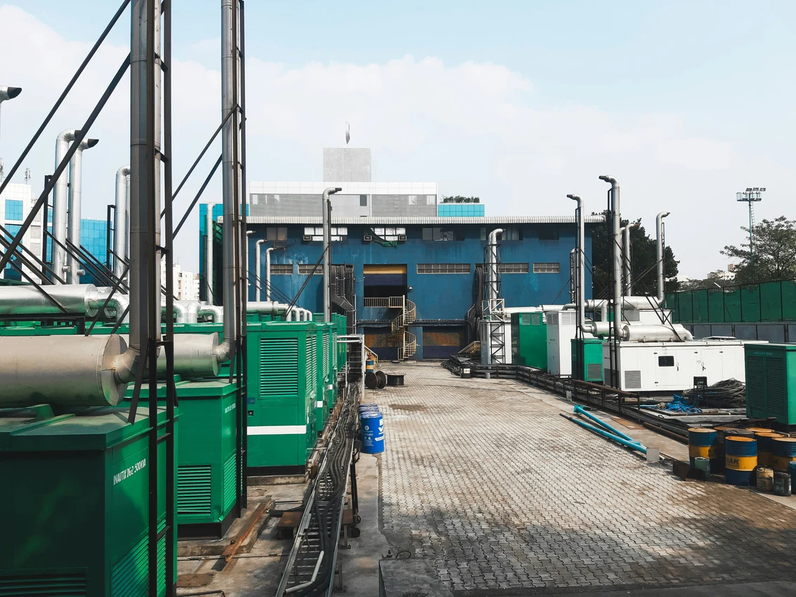 Generator set maintenance — photograph from the Kasote company profile